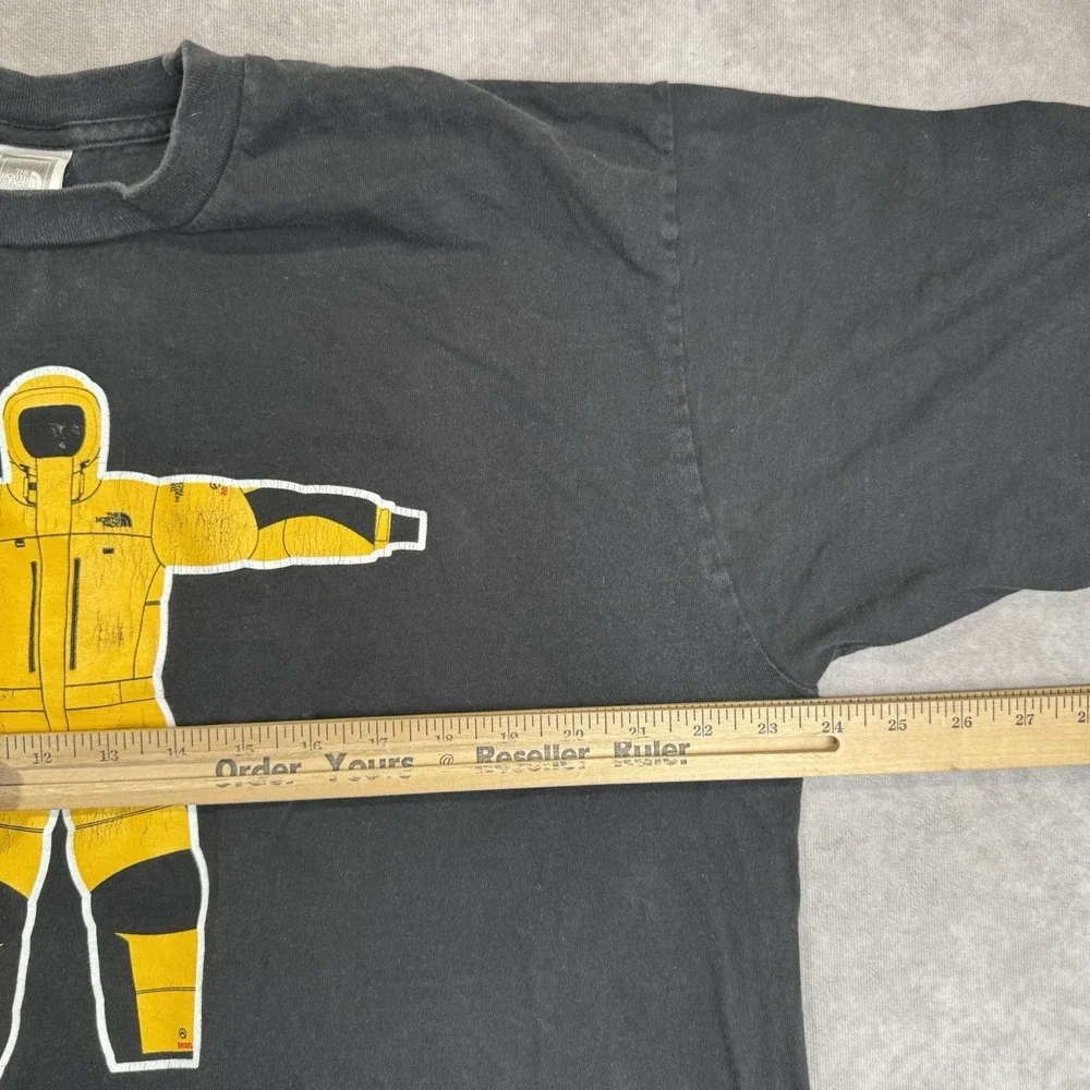 Vtg The North Face Himalayan Suit Never Stop Exploring Shirt XL Reverse Print